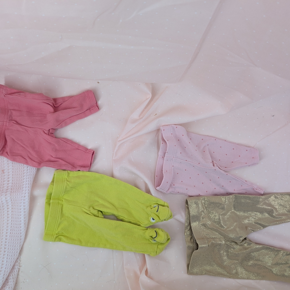 Carter's Neon Lime & Blush Baby Leggings Set